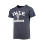 Men's Heathered Navy Yale Bulldogs Volume Up Victory Falls Tri-Blend T-shirt
