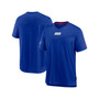 Men's Royal New York Giants Sideline Coaches Vintage-like Chevron Performance V-Neck T-Shirt