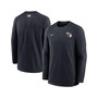 Men's Navy Cleveland Guardians Authentic Collection Logo Performance Long Sleeve T-shirt