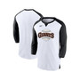 Men's White, Black San Francisco Giants Rewind 3/4-Sleeve T-shirt