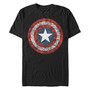 Marvel Men's Comic Collection Captain America Comic Style Shield Short Sleeve T-Shirt