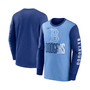 Men's Royal, Light Blue Los Angeles Dodgers Cooperstown Collection Rewind Splitter Slub Long Sleeve T-shirt