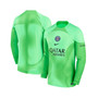 Men's Green Paris Saint-Germain 2022/23 Home Replica Long Sleeve Blank Jersey