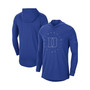Men's Royal Duke Blue Devils Campus Tri-Blend Performance Long Sleeve Hooded T-shirt