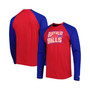 Men's Red Buffalo Bills Throwback Raglan Long Sleeve T-shirt