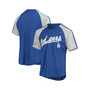 Men's Royal Los Angeles Dodgers Button-Down Raglan Replica Jersey