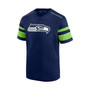 Men's DK Metcalf College Navy Seattle Seahawks Hashmark Name and Number V-Neck T-shirt