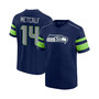Men's DK Metcalf College Navy Seattle Seahawks Hashmark Name and Number V-Neck T-shirt
