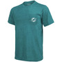 Miami Dolphins Tri-Blend Pocket T-shirt - Aqua