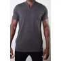 Men's Basic Henley Zip Tee