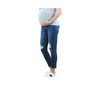 Fray Ankle Skinny Maternity Jean with Belly Band