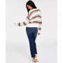Women's Striped Button-Front Knit Cardigan