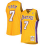 Men's Lamar Odom Gold-Tone Los Angeles Lakers Hardwood Classics Swingman Jersey