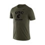 Men's Olive USC Trojans Stencil Arch Performance T-shirt