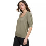 Women's Square-Neck Puff-Sleeve Sweater