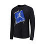 Men's Brand Black Dallas Mavericks Courtside Max 90 Vintage-Like Wash Statement Edition Long Sleeve T-shirt