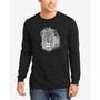 Men's Word Art Long Sleeve Lion T-shirt