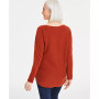 Women's 100% Cashmere Shirttail Sweater, Created for Macy's