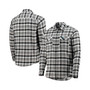 Men's Black, Gray Carolina Panthers Ease Flannel Long Sleeve Button-Up Shirt