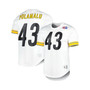 Men's Troy Polamalu White Pittsburgh Steelers Retired Player Name and Number Mesh Top