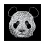 Mens Word Art T-Shirt - Panda Head