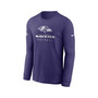 Men's Purple Baltimore Ravens Sideline Performance Long Sleeve T-shirt