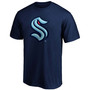 Men's Navy Seattle Kraken Primary Logo T-shirt