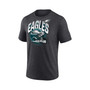 Men's Branded Heathered Charcoal Philadelphia Eagles End Around Tri-Blend T-shirt