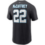 Men's Christian McCaffrey Black Carolina Panthers Name and Number T-shirt