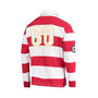 Men's Red, White Kansas City Chiefs Varsity Stripe Rugby Long Sleeve Polo Shirt