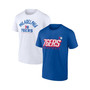 Men's Branded Royal, White Philadelphia 76ers Player Pack T-shirt Combo Set