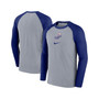 Men's Gray Los Angeles Dodgers Authentic Collection Game Raglan Performance Long Sleeve T-shirt