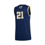 Men's Number 21 Navy Georgia Tech Yellow Jackets Swingman Basketball Jersey