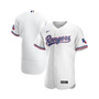 Men's White Texas Rangers Home Authentic Team Logo Jersey