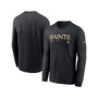 Men's Black New Orleans Saints Infograph Lock Up Performance Long Sleeve T-shirt