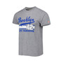 Men's Jackie Robinson Gray Brooklyn Dodgers Cooperstown Collection Remix Jersey Tri-Blend T-shirt