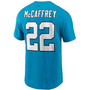 Men's Christian McCaffrey Blue Carolina Panthers Name and Number T-shirt