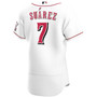 Men's Eugenio Suarez White Cincinnati Reds Home Authentic Player Jersey