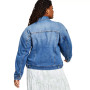 Trendy Plus Size Denim Long-Sleeve Jacket