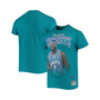 Men's Larry Johnson Teal Charlotte Hornets Hardwood Classics Courtside Player T-shirt