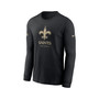 Men's Black New Orleans Saints Sideline Performance Long Sleeve T-shirt