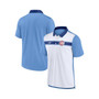 Men's White, Light Blue Chicago Cubs Rewind Stripe Polo Shirt