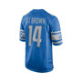 Men's Amon-Ra St. Brown Blue Detroit Lions Game Player Jersey