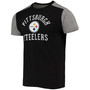 Men's Black, Gray Pittsburgh Steelers Field Goal Slub T-shirt