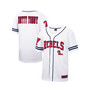 Men's White and Navy Ole Miss Rebels Free Spirited Baseball Jersey