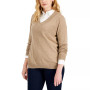 Women's Cotton V-Neck Sweater, Created for Macy's