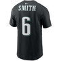 Men's DeVonta Smith Black Philadelphia Eagles 2021 NFL Draft First Round Pick Player Name and Number T-shirt