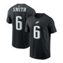 Men's DeVonta Smith Black Philadelphia Eagles 2021 NFL Draft First Round Pick Player Name and Number T-shirt
