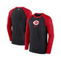 Men's Black Cincinnati Reds Authentic Collection Game Raglan Performance Long Sleeve T-shirt