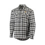 Men's Black and Gray Pittsburgh Penguins Ease Plaid Button-Up Long Sleeve Shirt